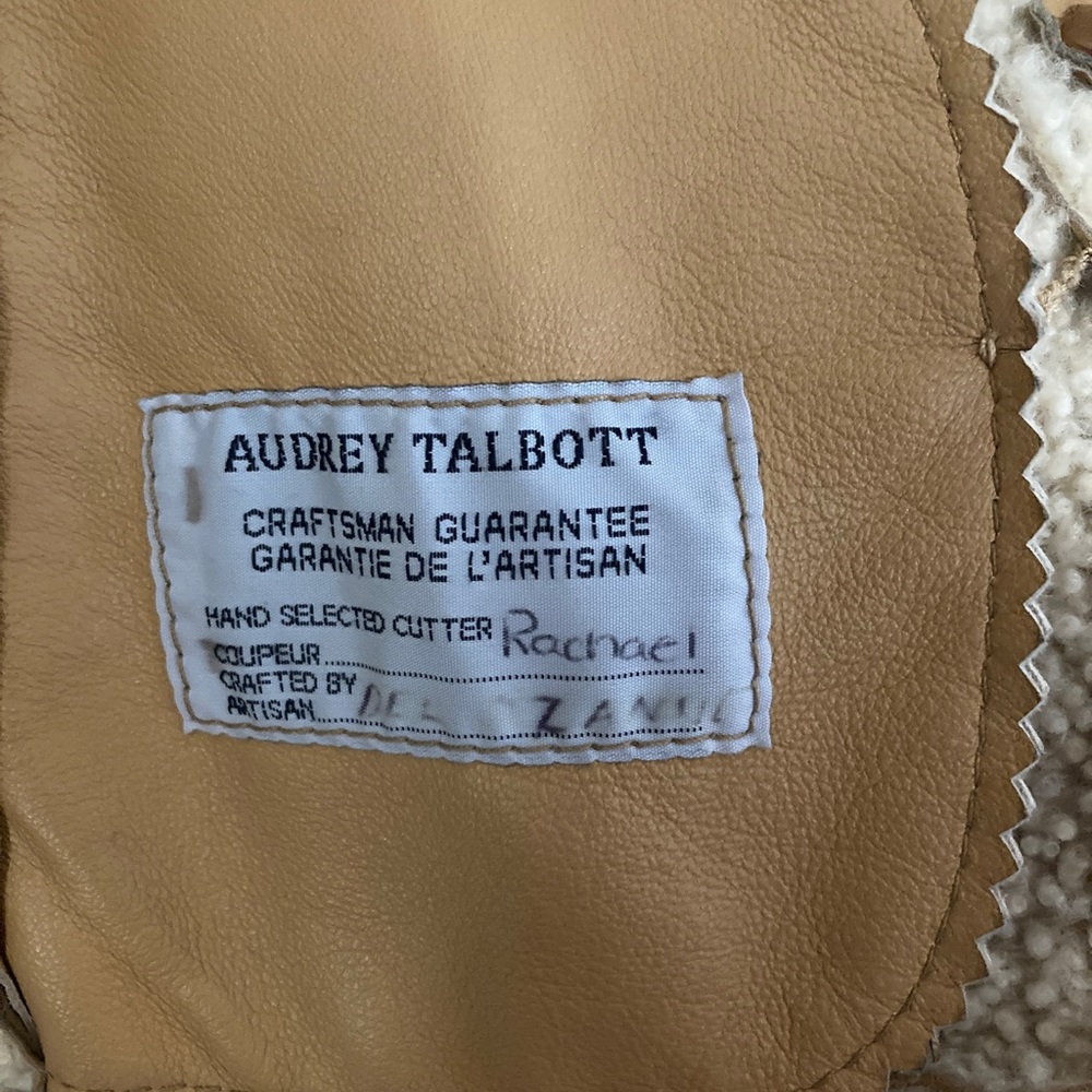 Suede, fleece-lined coat by Audrey Talbott - Picture 6 of 6
